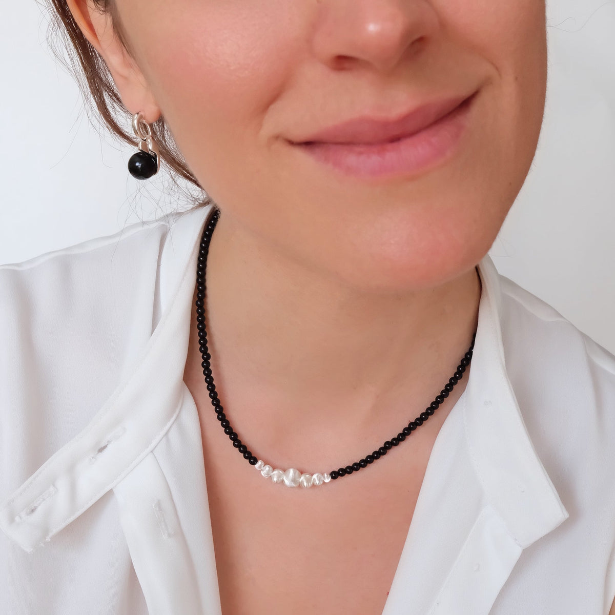 Onyx Beaded Choker