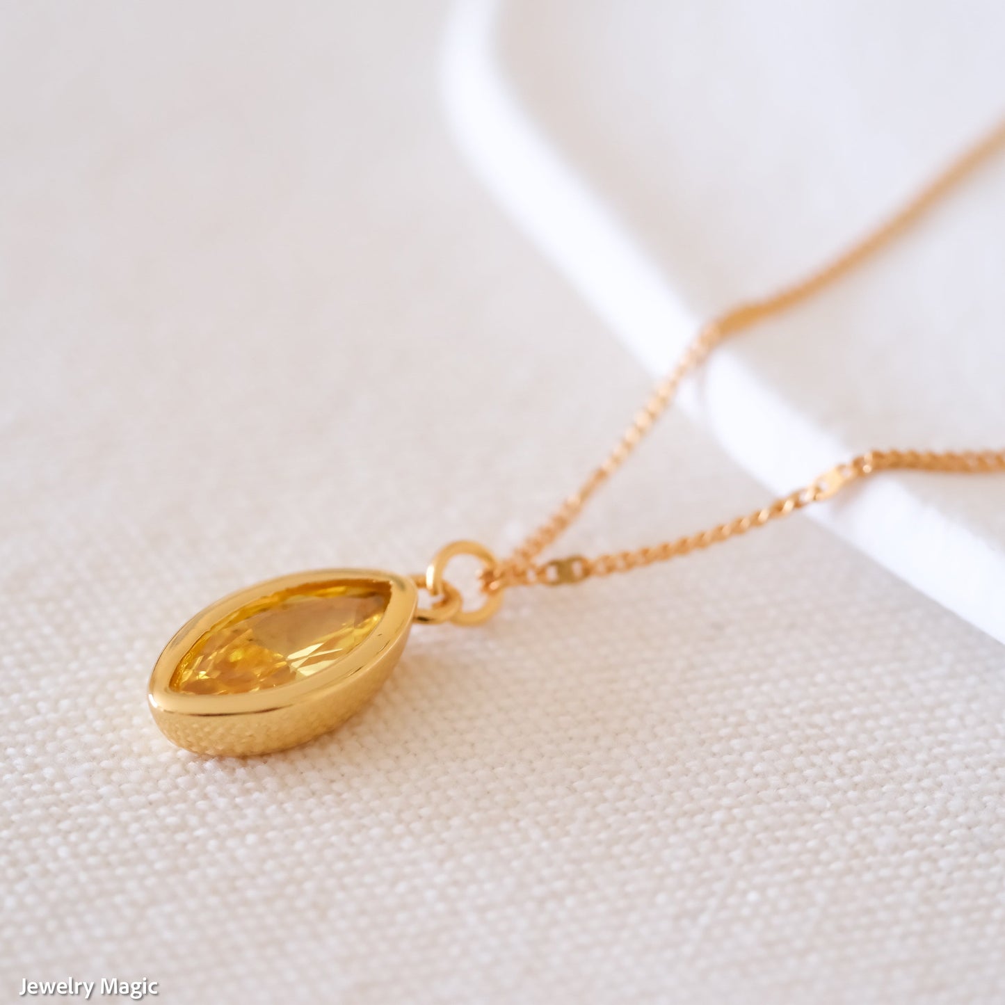 Yellow Citrine Necklace