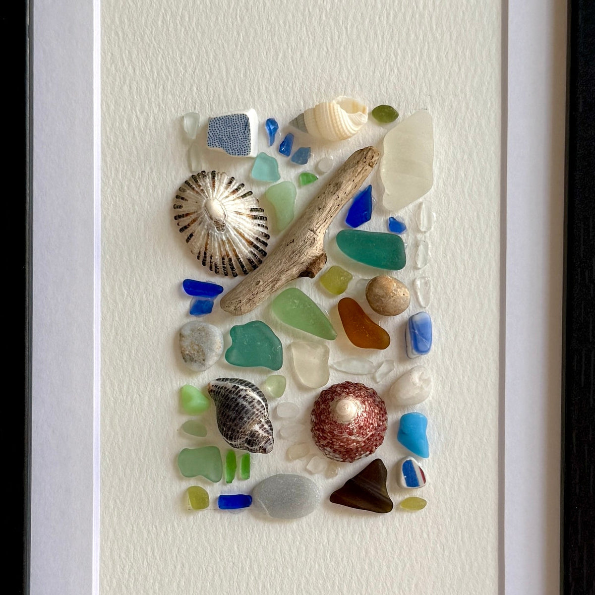 Colorful Abstract Sea Glass Art | Handmade Beach Treasure Wall Décor | Unique Housewarming Gift