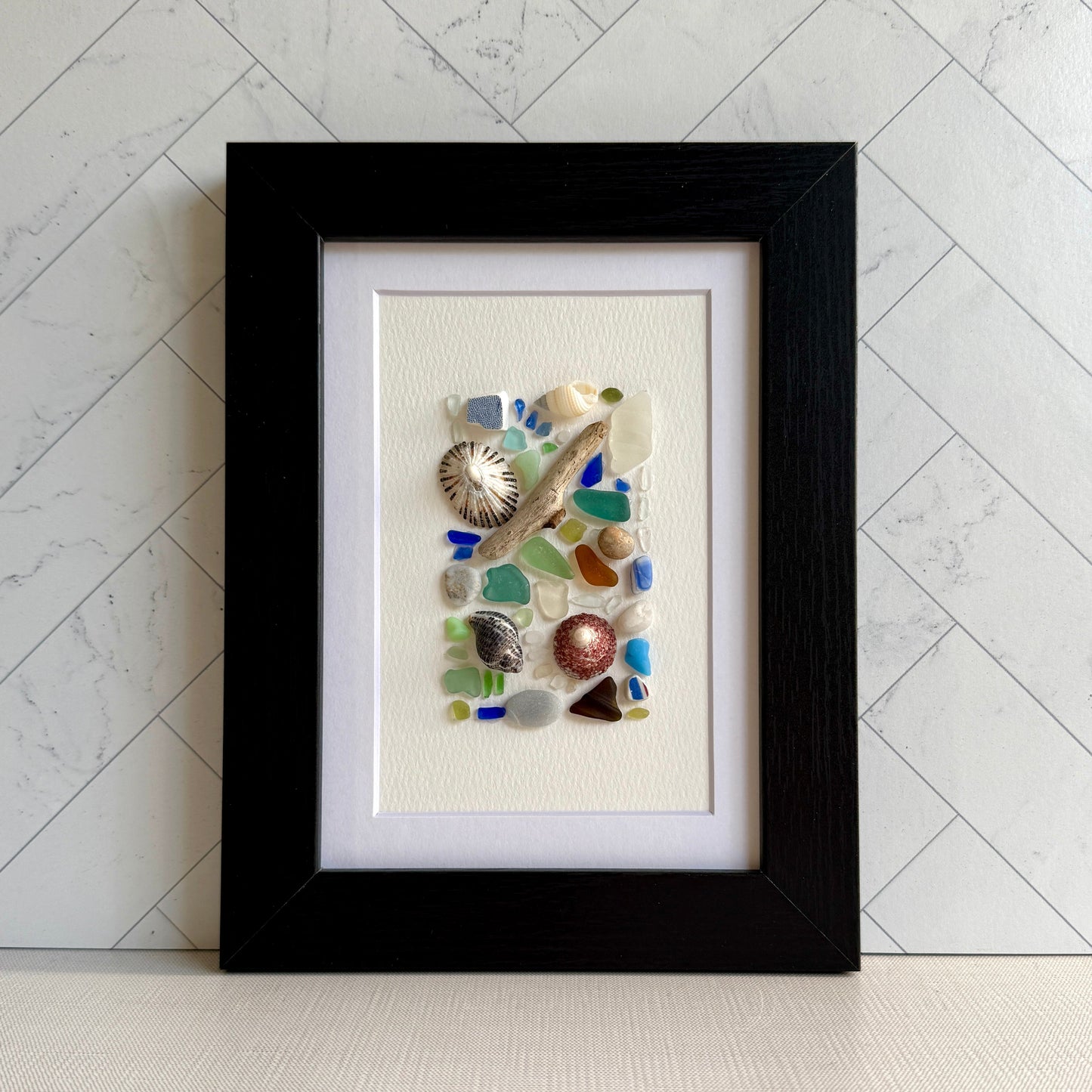 Colorful Abstract Sea Glass Art | Handmade Beach Treasure Wall Décor | Unique Housewarming Gift