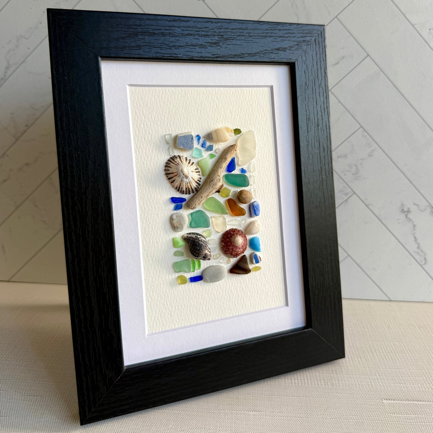 Colorful Abstract Sea Glass Art | Handmade Beach Treasure Wall Décor | Unique Housewarming Gift