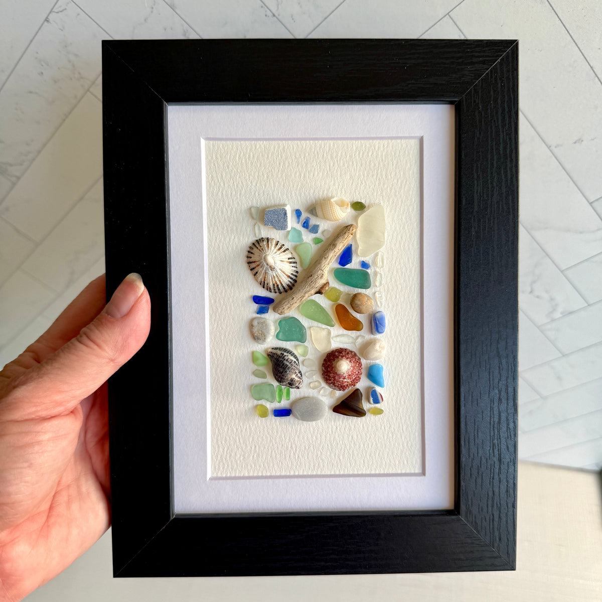 Colorful Abstract Sea Glass Art | Handmade Beach Treasure Wall Décor | Unique Housewarming Gift