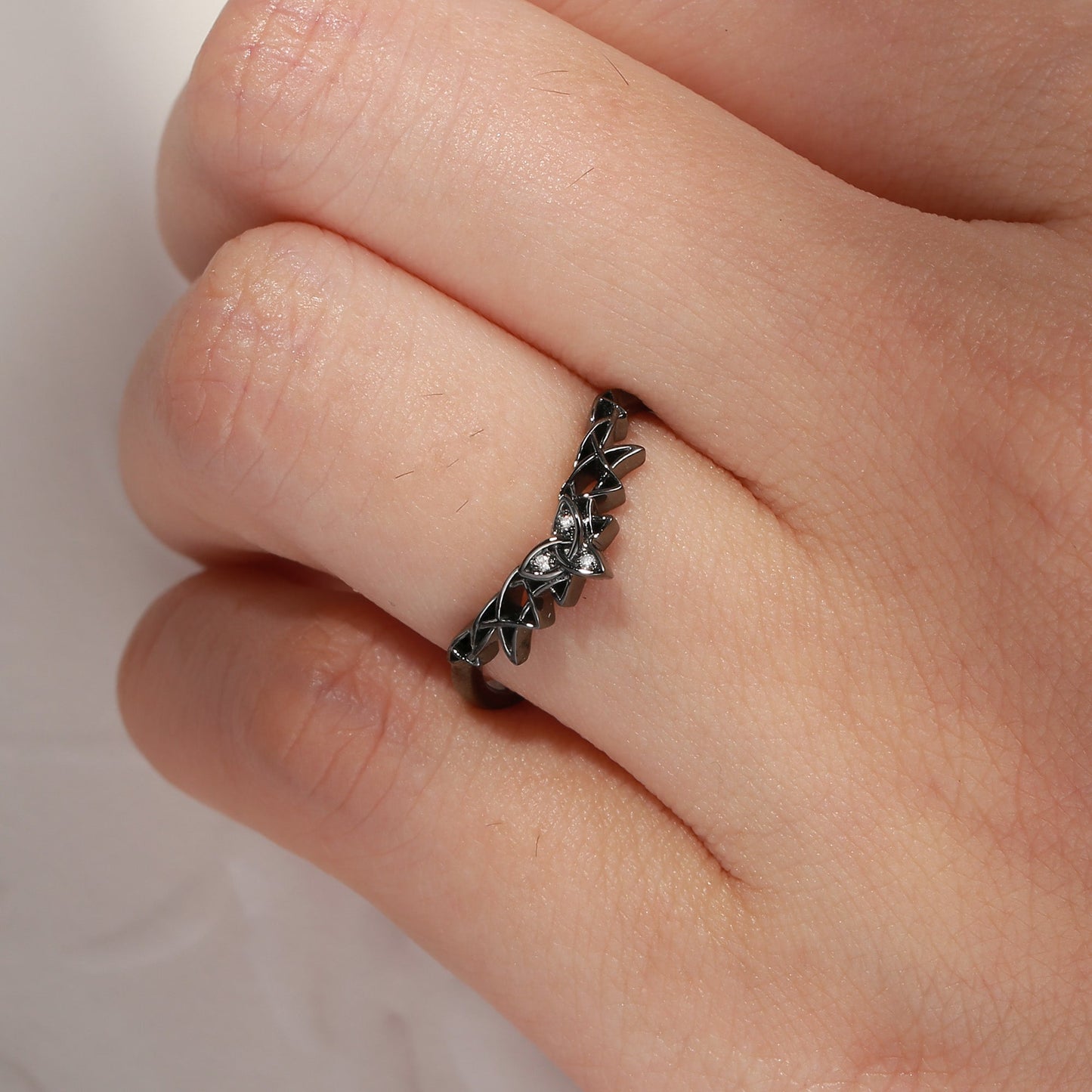 Unique Celtic Inspired Wedding Band