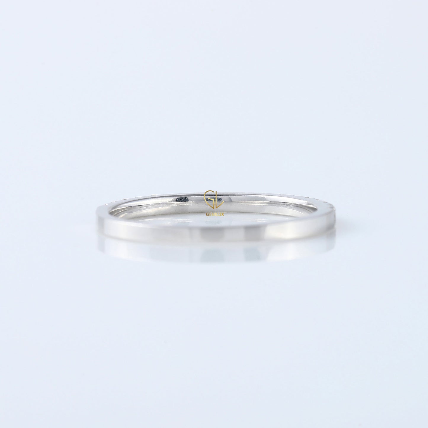 Delicate Round Cut Lab Grown Eternity Wedding Band