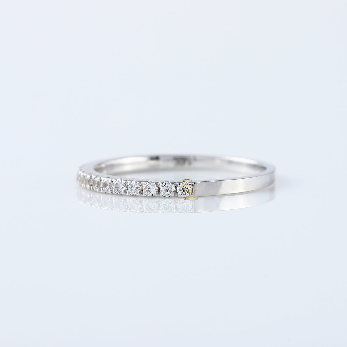 Delicate Round Cut Lab Grown Eternity Wedding Band