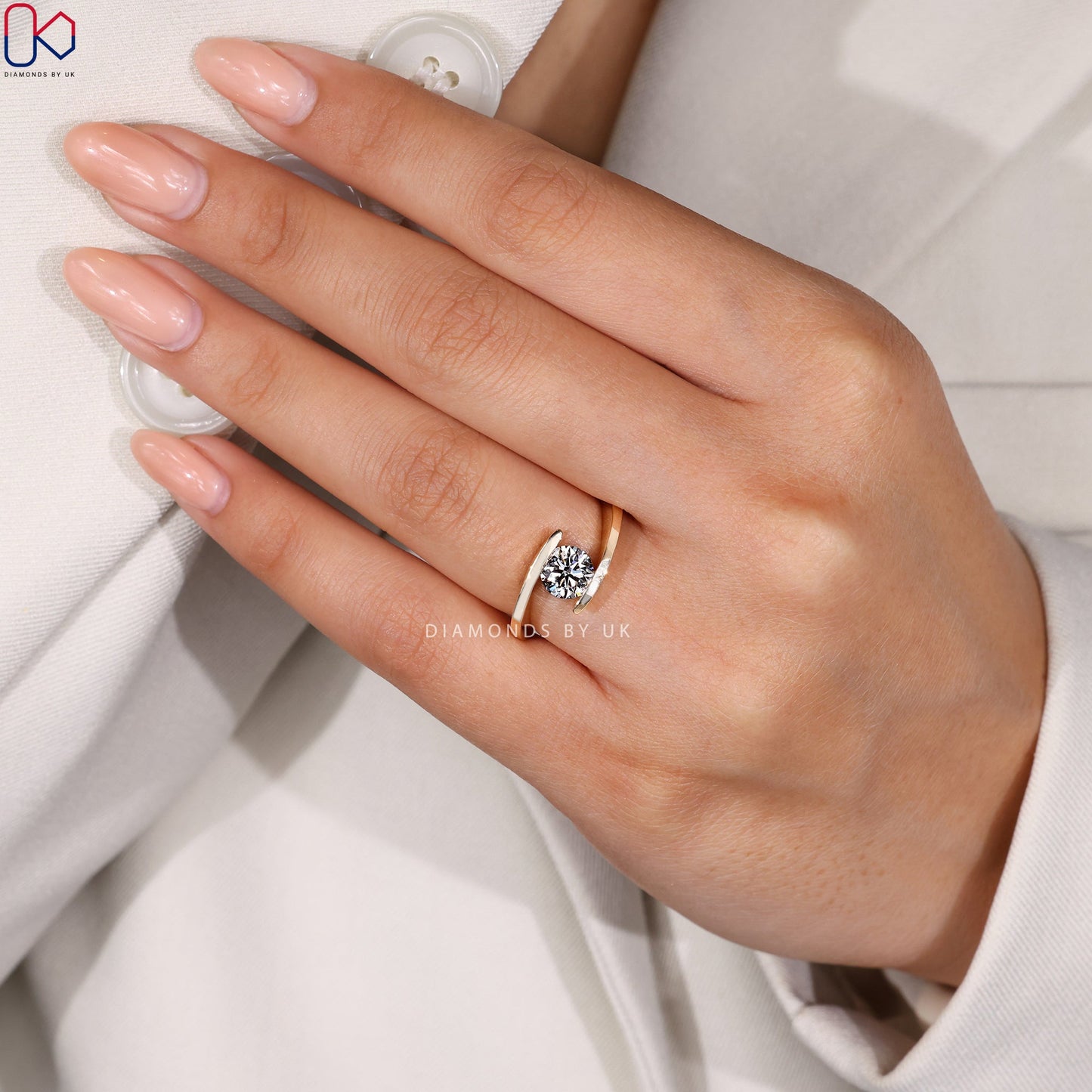 Round Diamond Engagement Ring In Solitaire Style