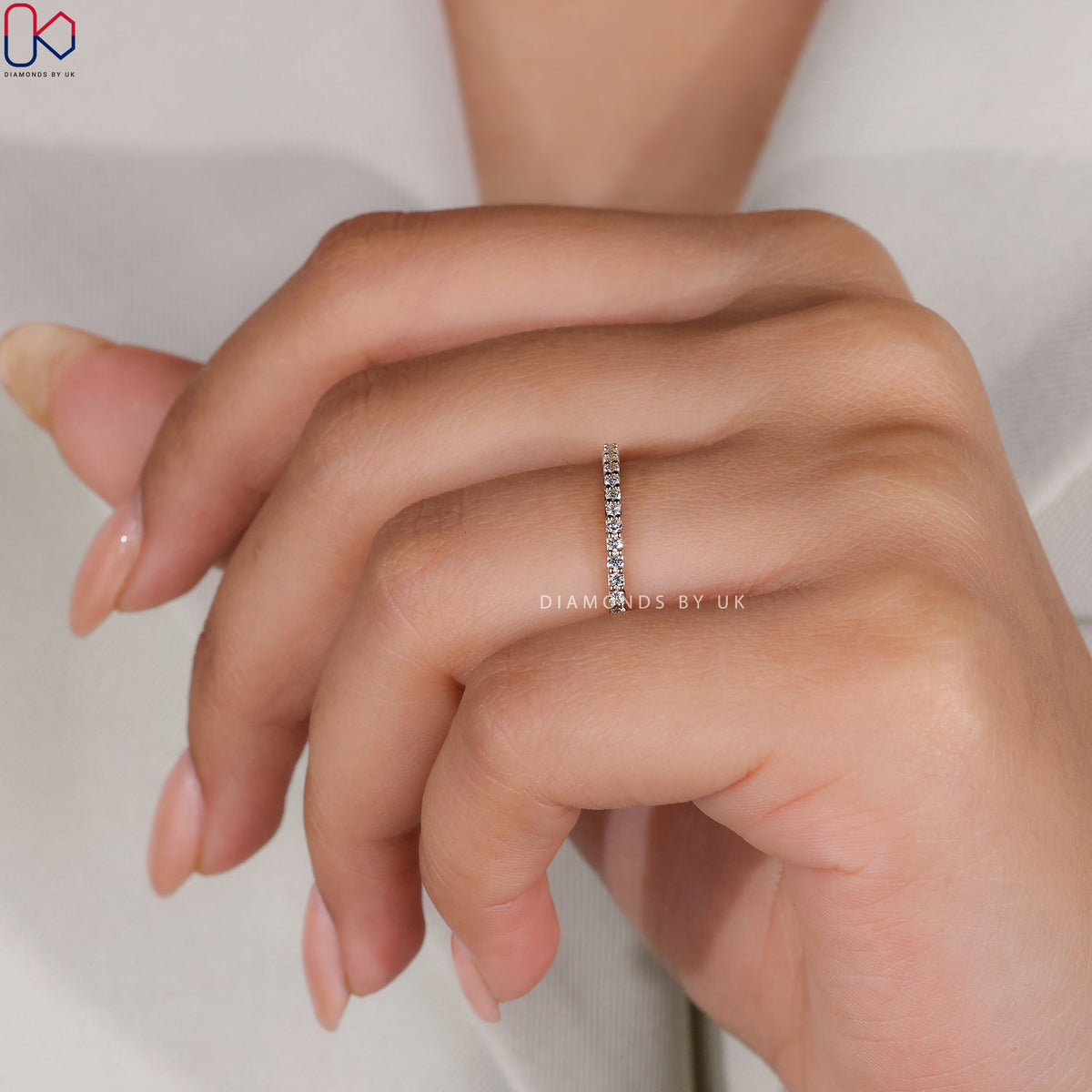 Round Diamond Yellow Gold Eternity Band