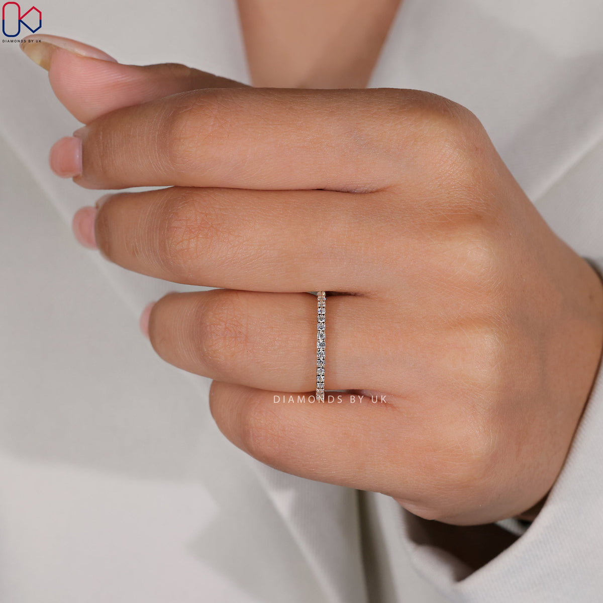 Round Diamond Yellow Gold Eternity Band