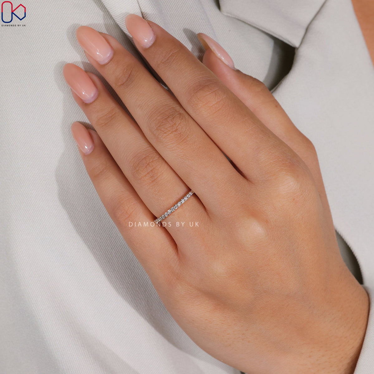 Round Diamond Yellow Gold Eternity Band