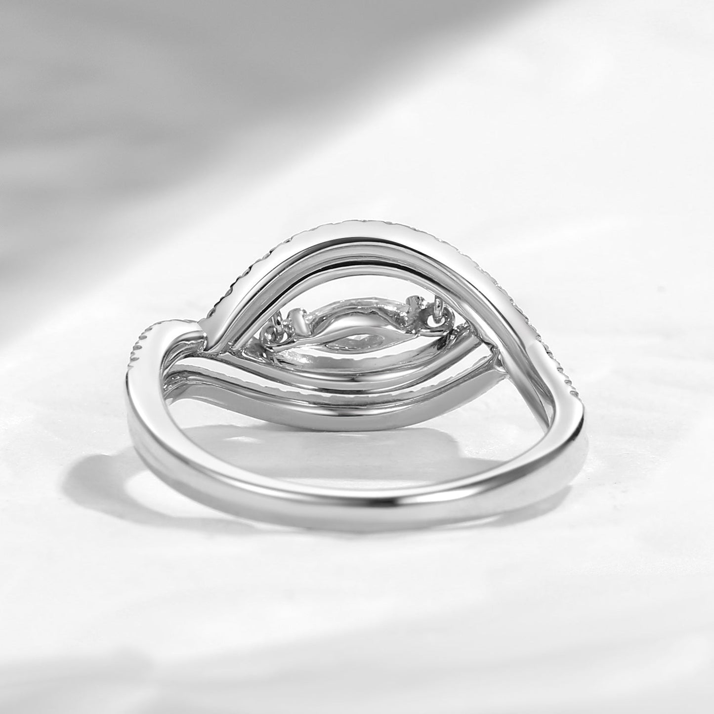 Unique Moissanite Eye Inspired Engagement Ring