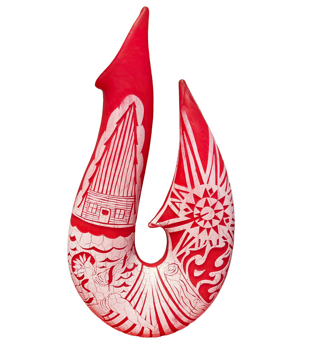 Glass "Fish Hook - Maui Special Edition" by Daniel Moe