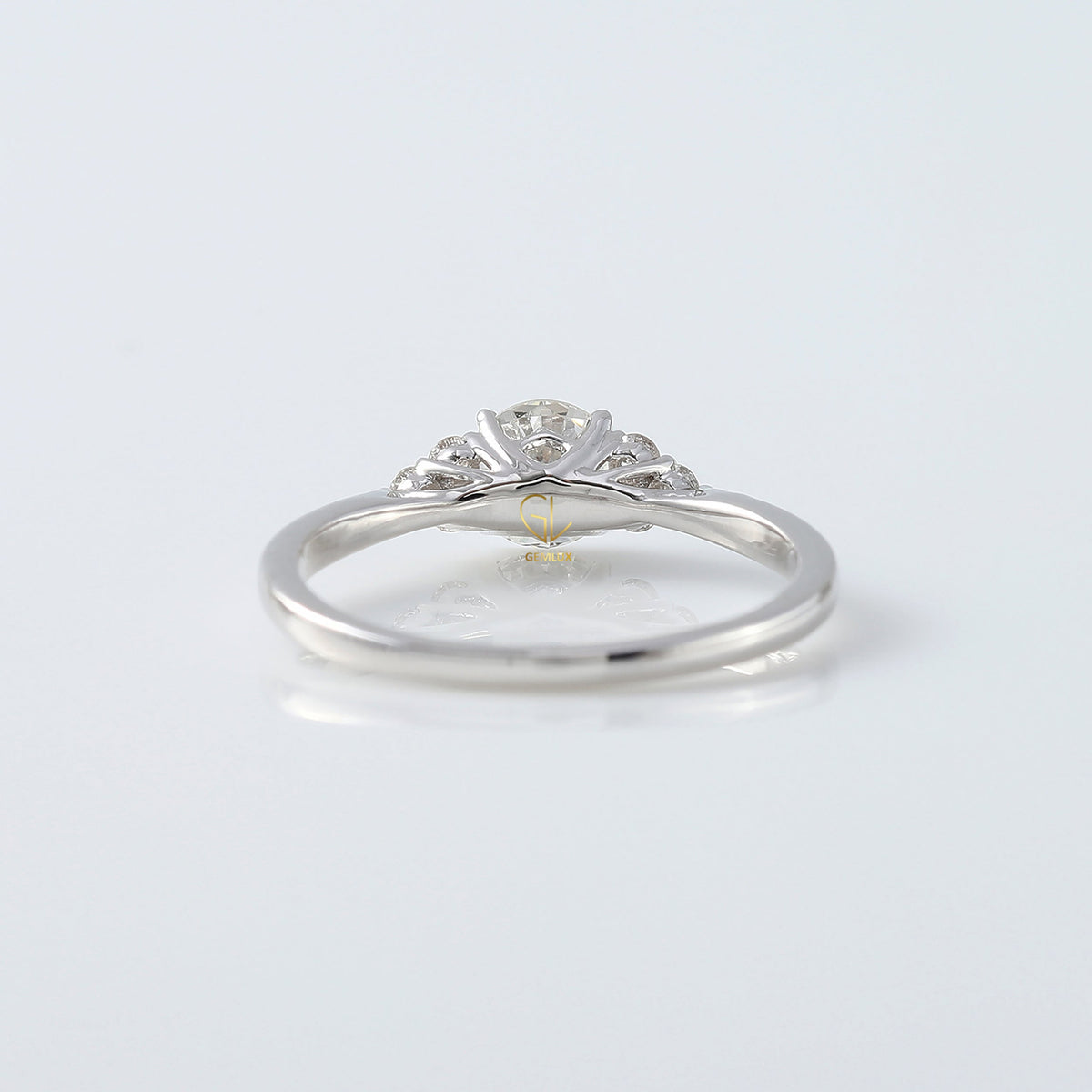 Round Cut Lab Grown Diamond Seven Stone Engagement Ring