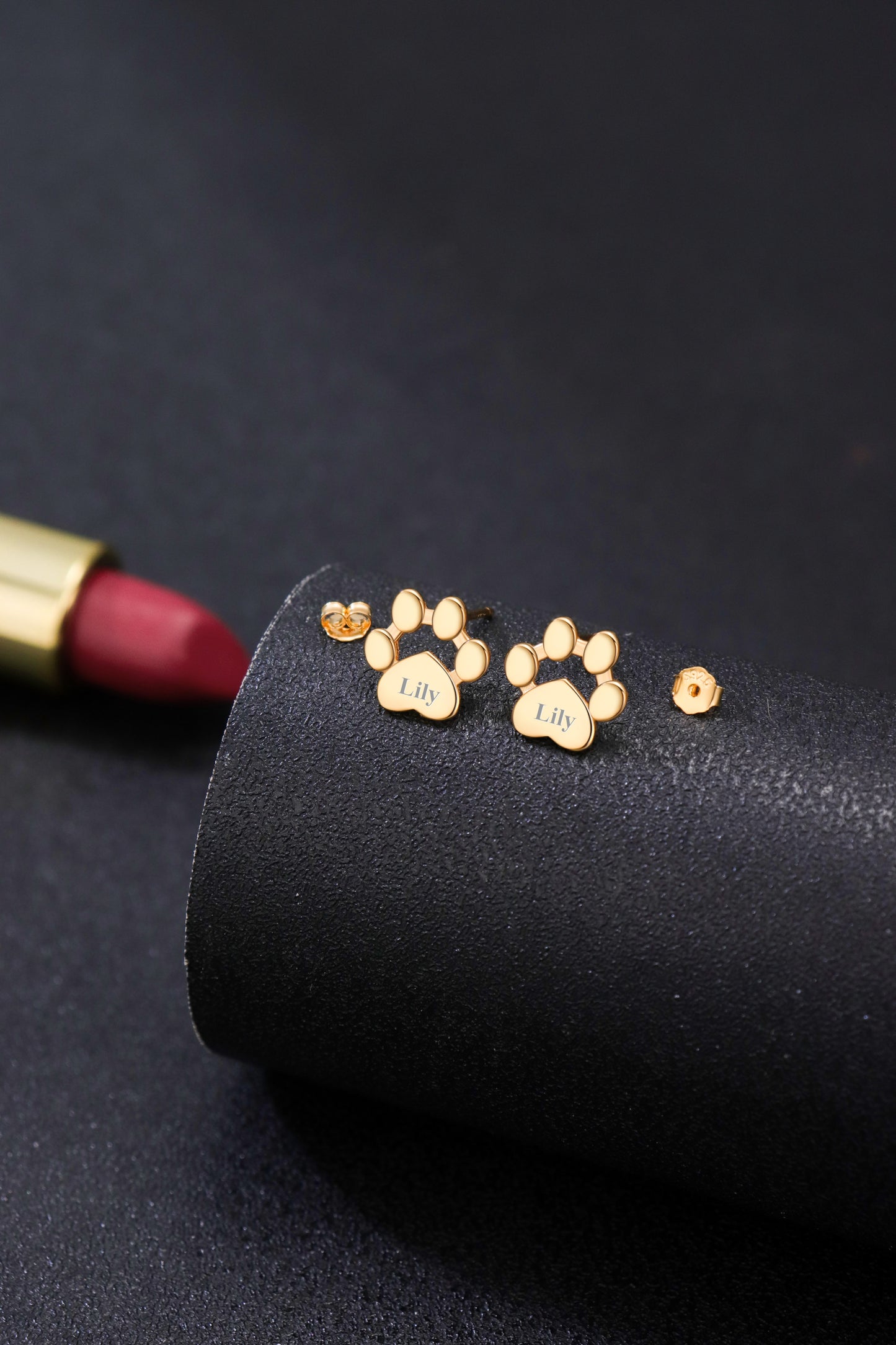 S925 Sterling Silver Dog Paw Earrings | Personalized Pet Memorial Jewelry
