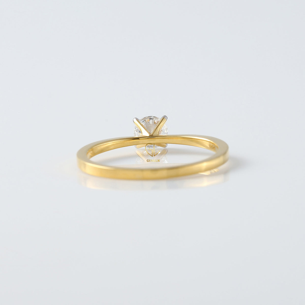 GIA Certified Round Diamond Solitaire Yellow Gold Ring