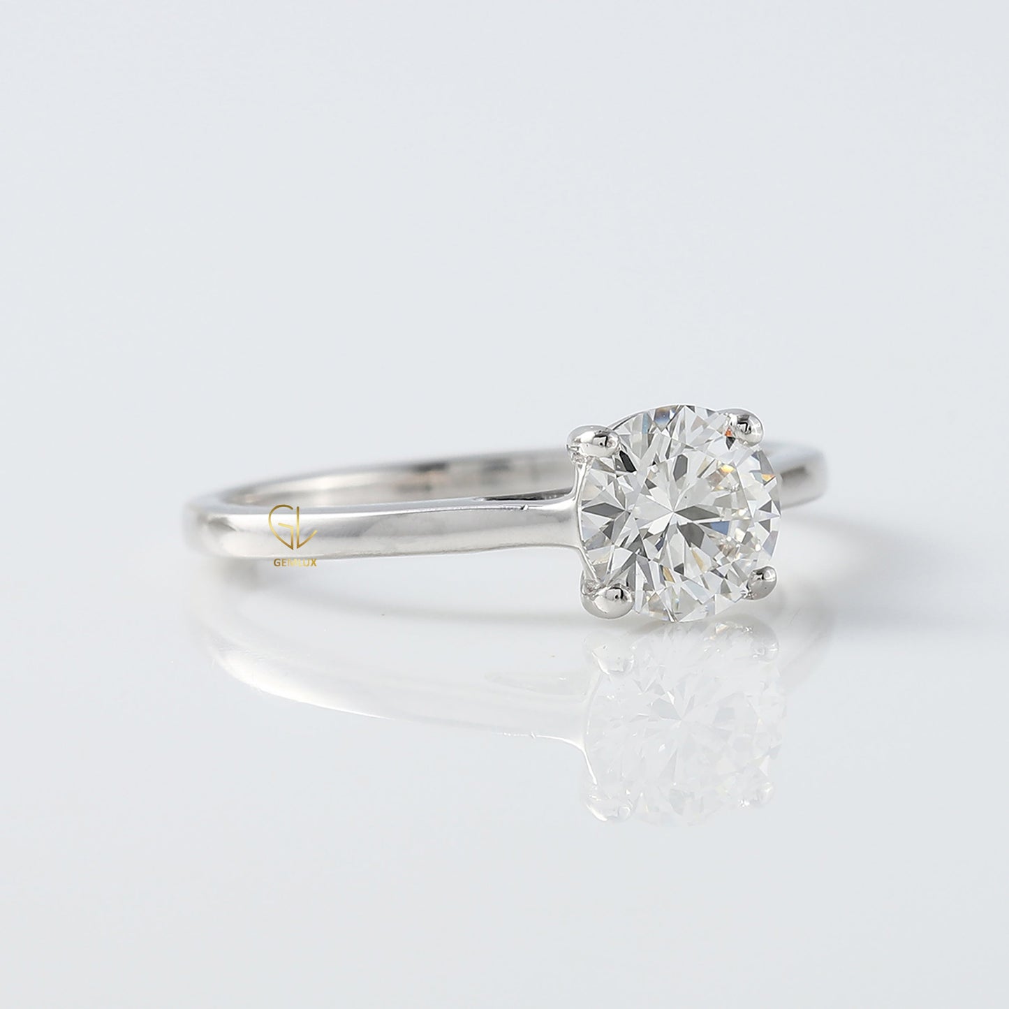 IGI Certified Round Diamond Solitaire Engagement Ring