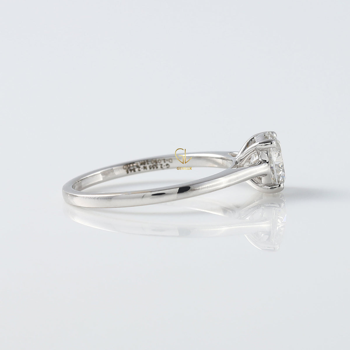 Round Cut Moissanite Solitaire Engagement Ring