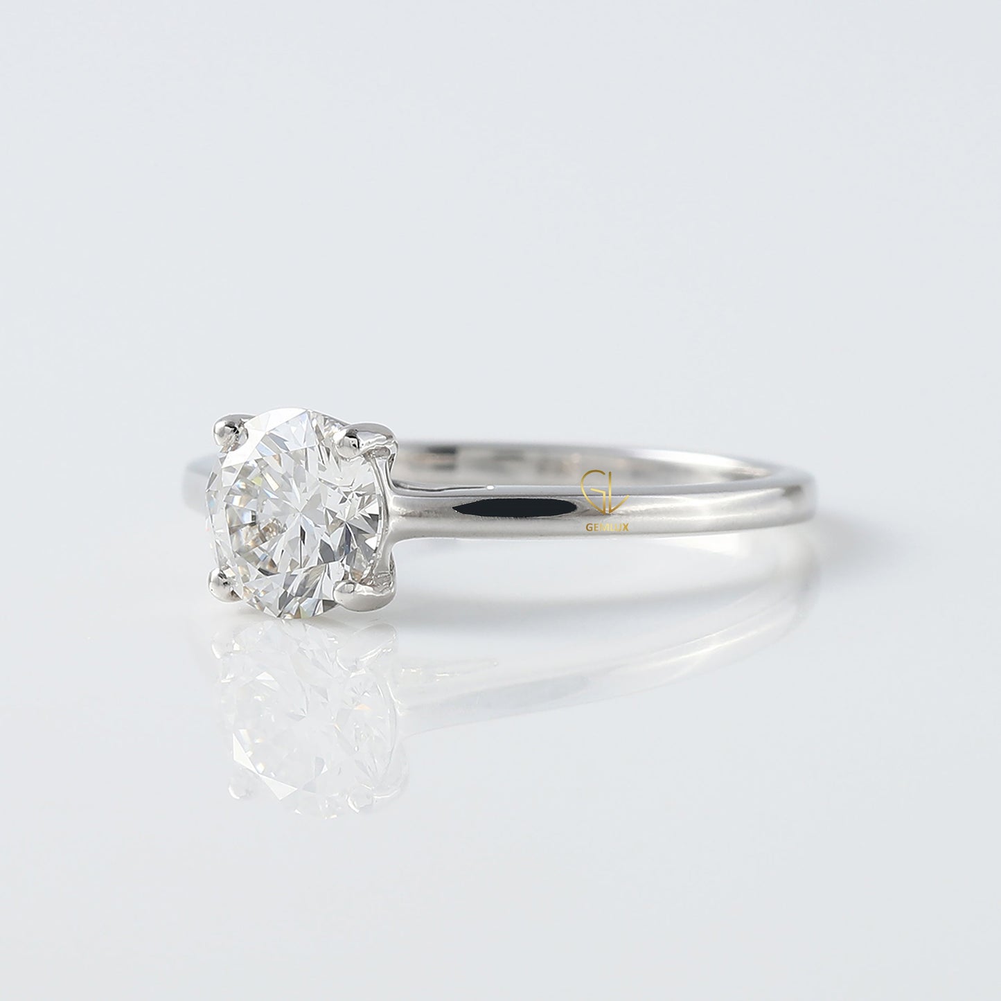 IGI Certified Round Diamond Solitaire Engagement Ring