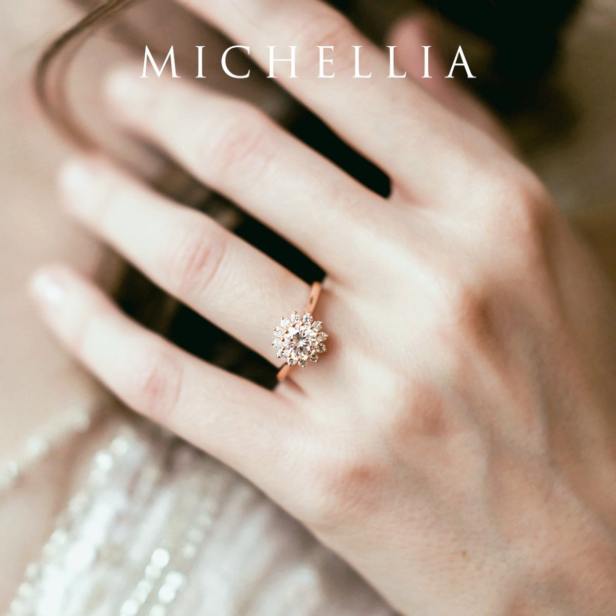 [Rosalie] Vintage Bloom Ring in Labradorite