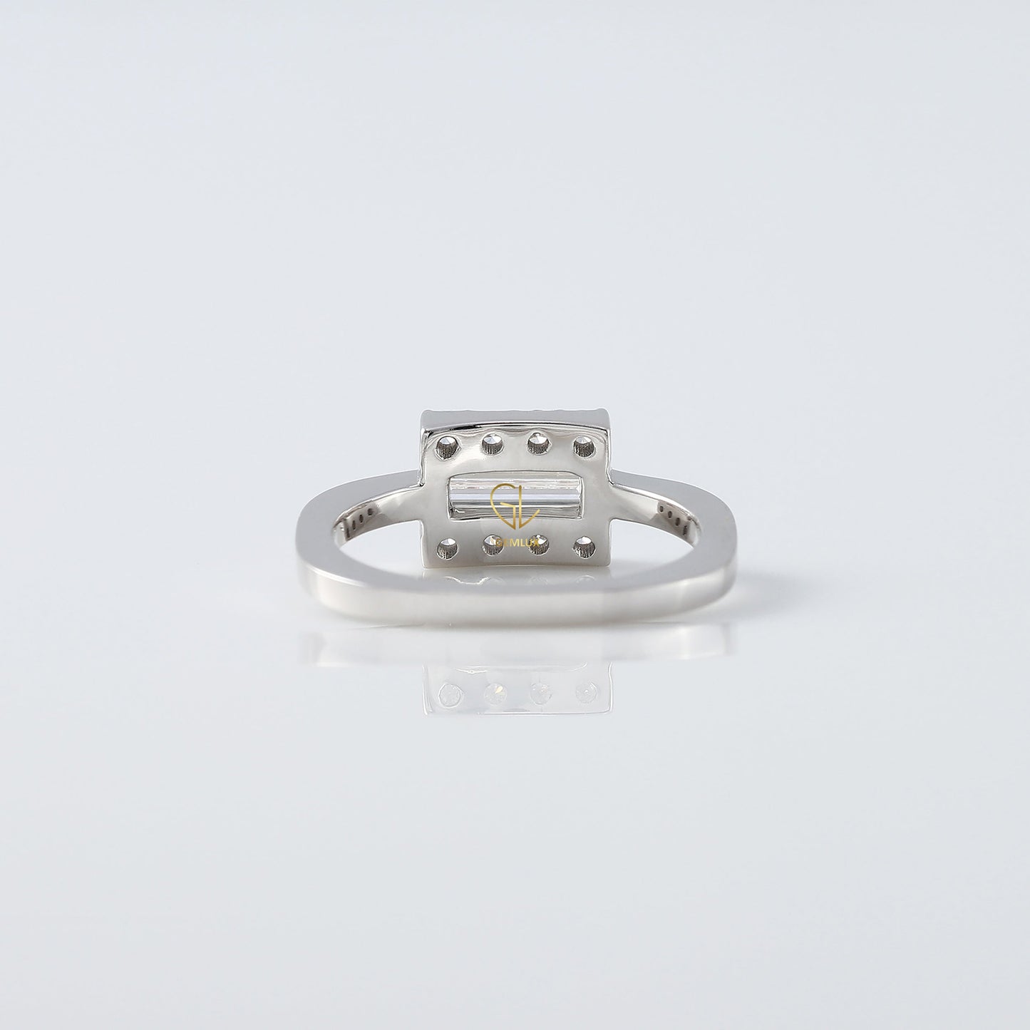 Baguette East West Diamond Frame Ring