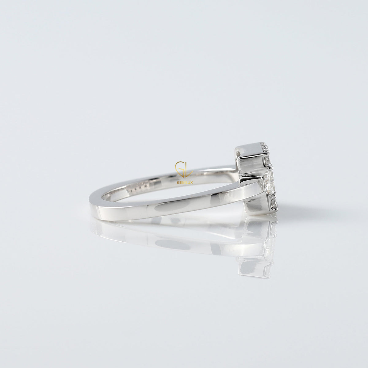 Baguette East West Diamond Frame Ring