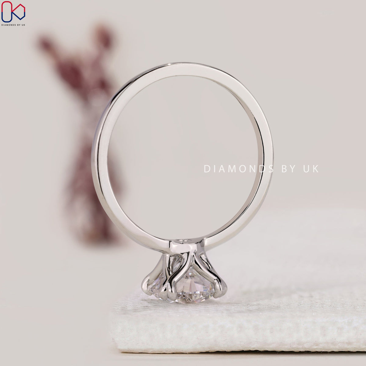 White Gold Round Solitaire Engagement Ring