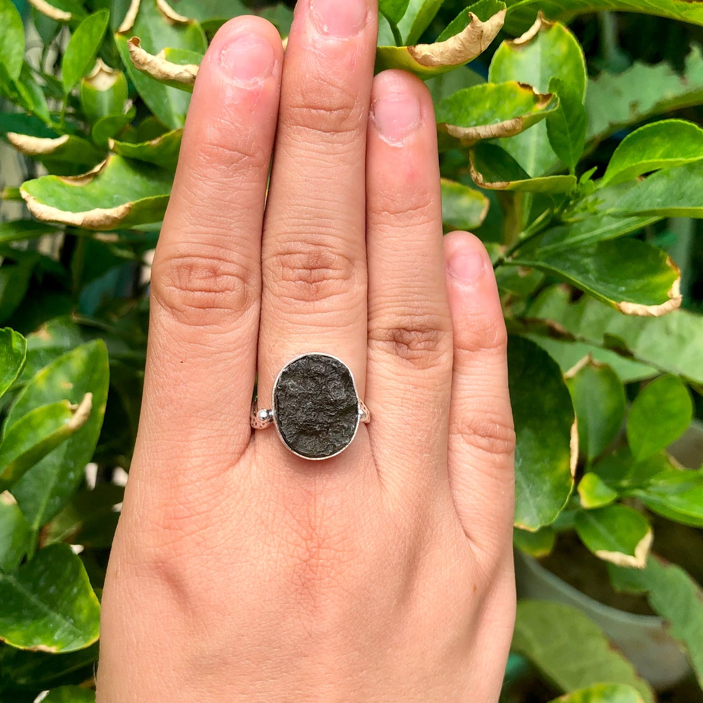 Moldavite Ring,925 Solid Sterling Silver Ring, Raw Stone Moldavite, Genuine Czech Republic Moldavite Gemstone Ring, Gift For Mom