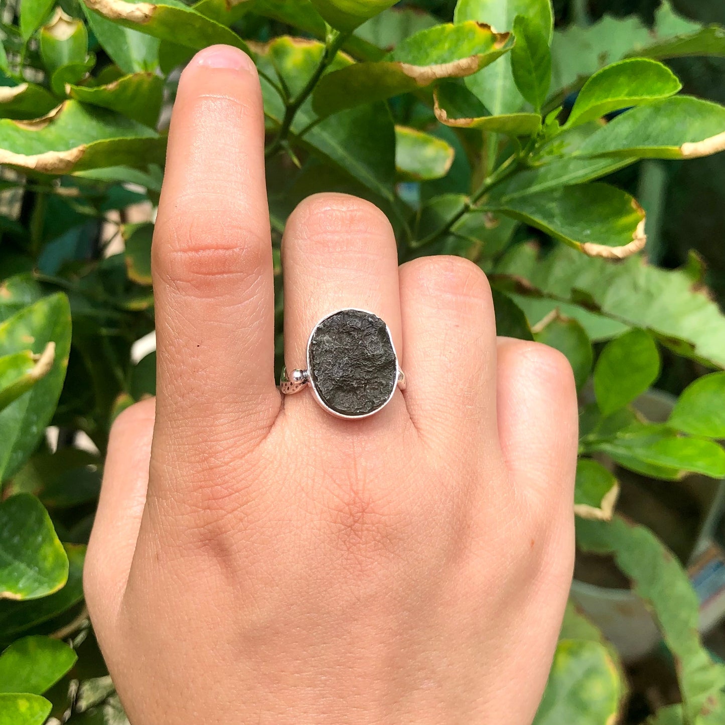 Moldavite Ring,925 Solid Sterling Silver Ring, Raw Stone Moldavite, Genuine Czech Republic Moldavite Gemstone Ring, Gift For Mom