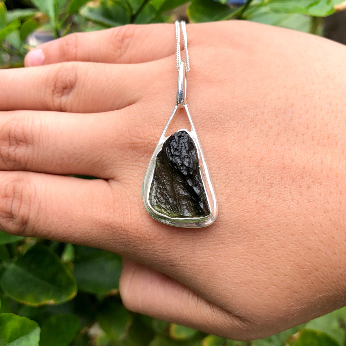 Certified Rough Moldavite Pendant, 925 Solid Sterling Silver Handmade Designer Pendant, 100% Natural Moldavite Gemstone Pendant Gift For Her