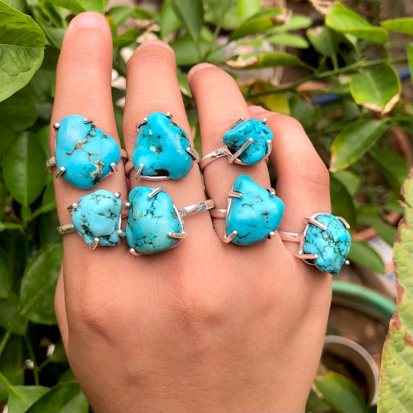 Turquoise Ring, 925 Sterling Silver Ring, Raw Turquoise Ring, Chunky Turquoise Ring, Uncut Gemstone Ring, Gift For Her
