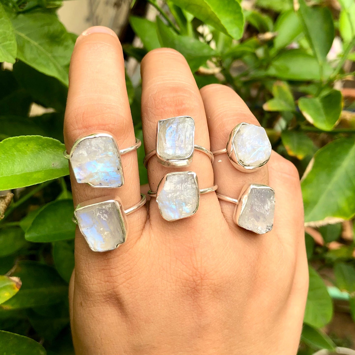Rainbow Moonstone Ring, 925 Sterling Silver Handmade Women's Ring, Natural Gemstone Silver Ring, Uncut Gemstone Ring, Gift For mom