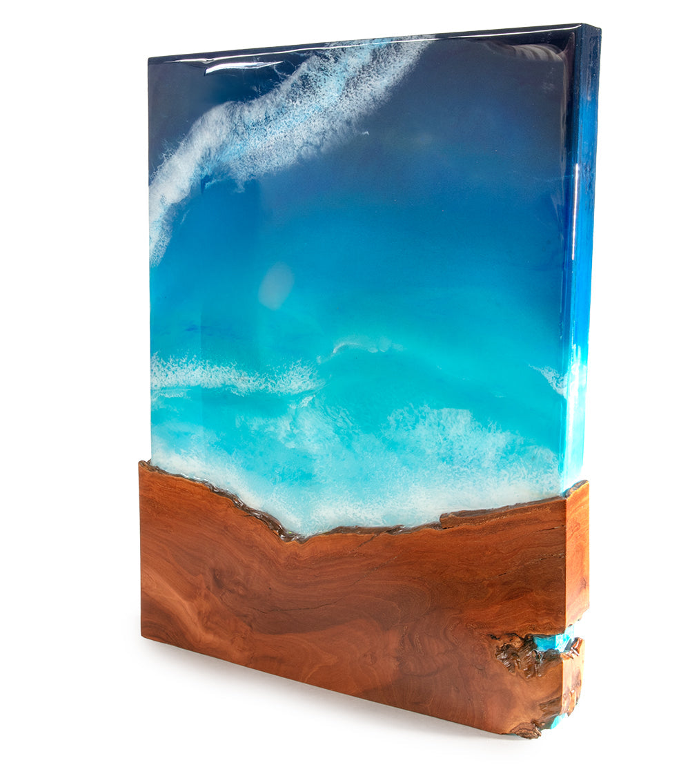 Koa/Resin Wall Art "Pukalani Ponds" by S. Isaac Anderson