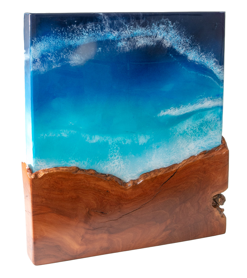 Koa/Resin Wall Art "Waikuloa Bay" by S. Isaac Anderson