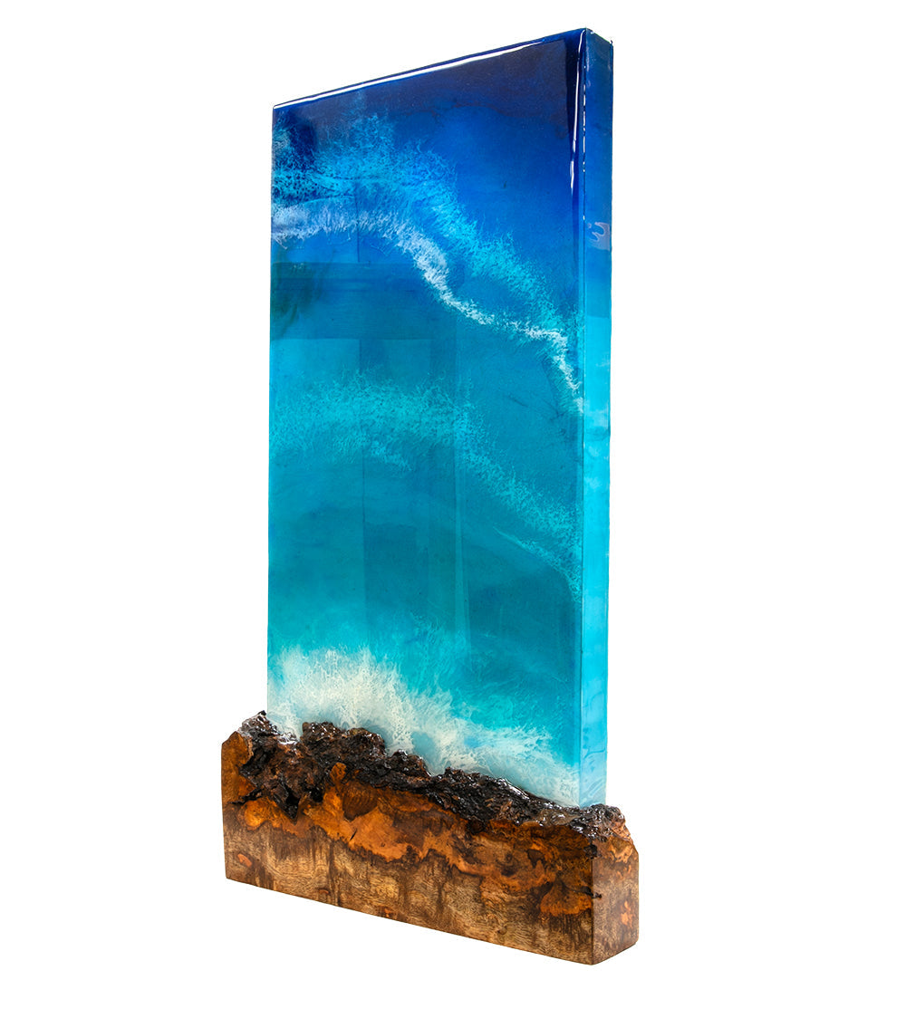 Mango/Resin Wall Art "Kaena Point 1" by S. Isaac Anderson