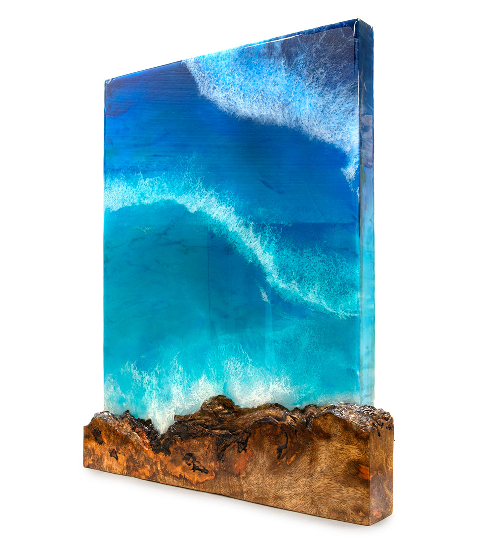 Mango/Resin Wall Art "Kaena Point 2" by S. Isaac Anderson