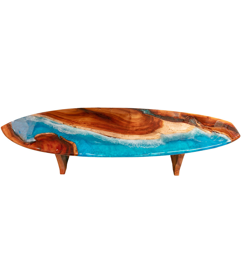 Koa/Resin Surfboard Coffee Table by S. Isaac Anderson