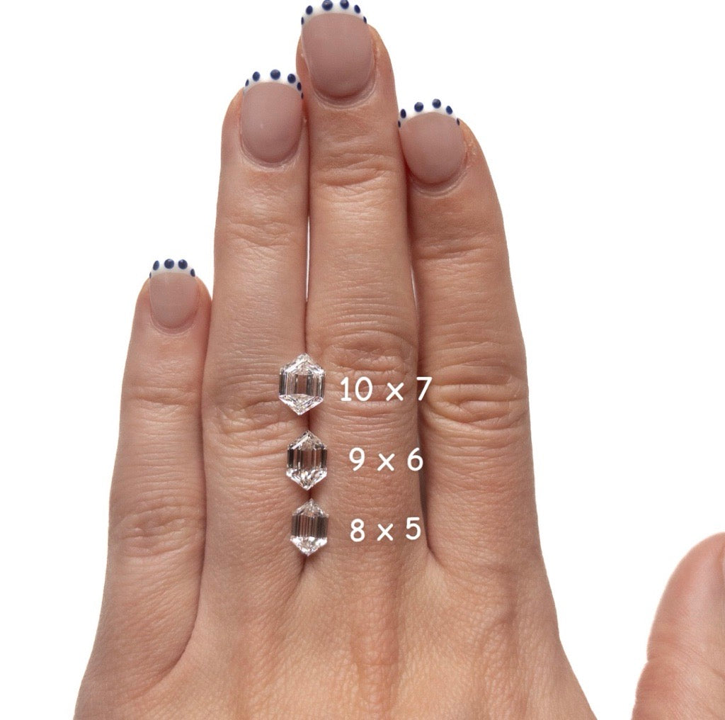 Double Cut Elongated Hexagon Lab Diamond