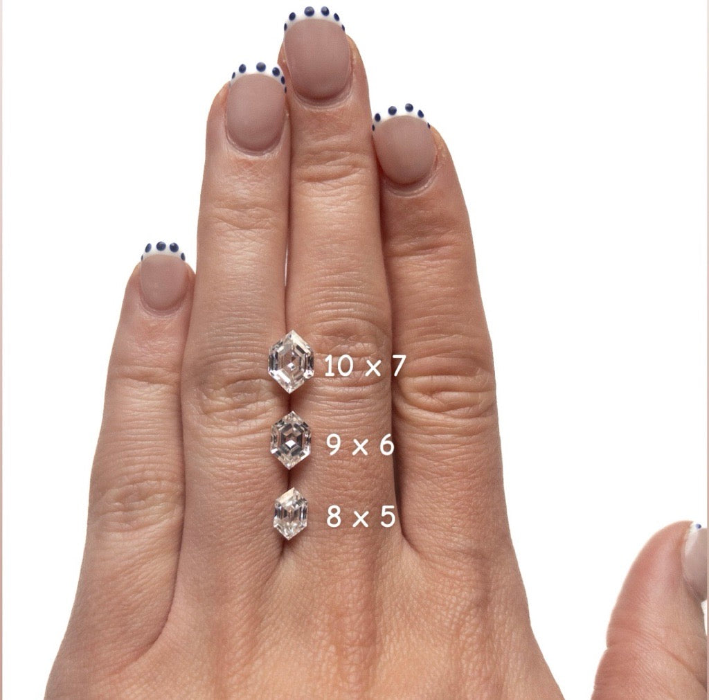 Double Cut Elongated Hexagon Moissanite