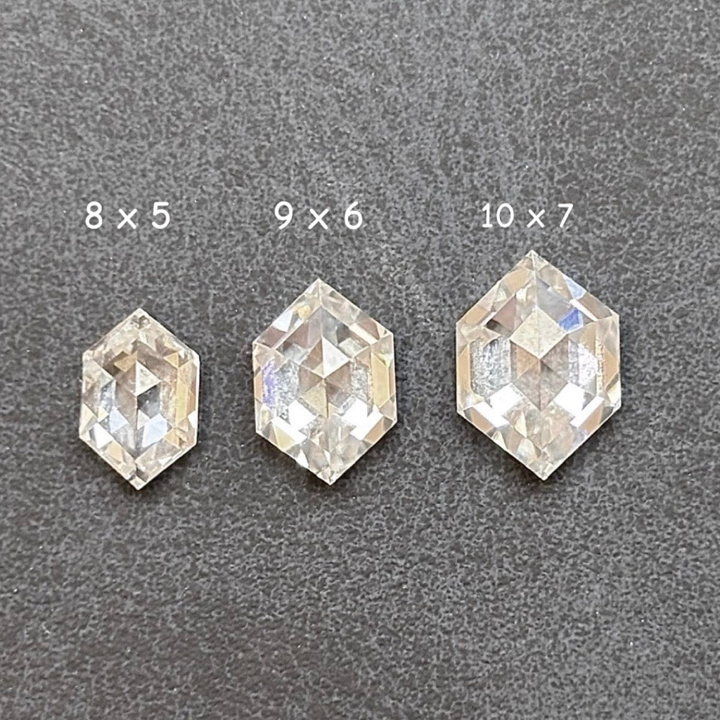 Double Cut Elongated Hexagon Moissanite