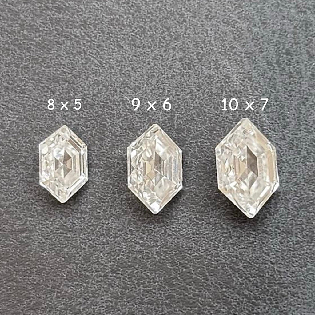 Double Cut Elongated Hexagon Moissanite