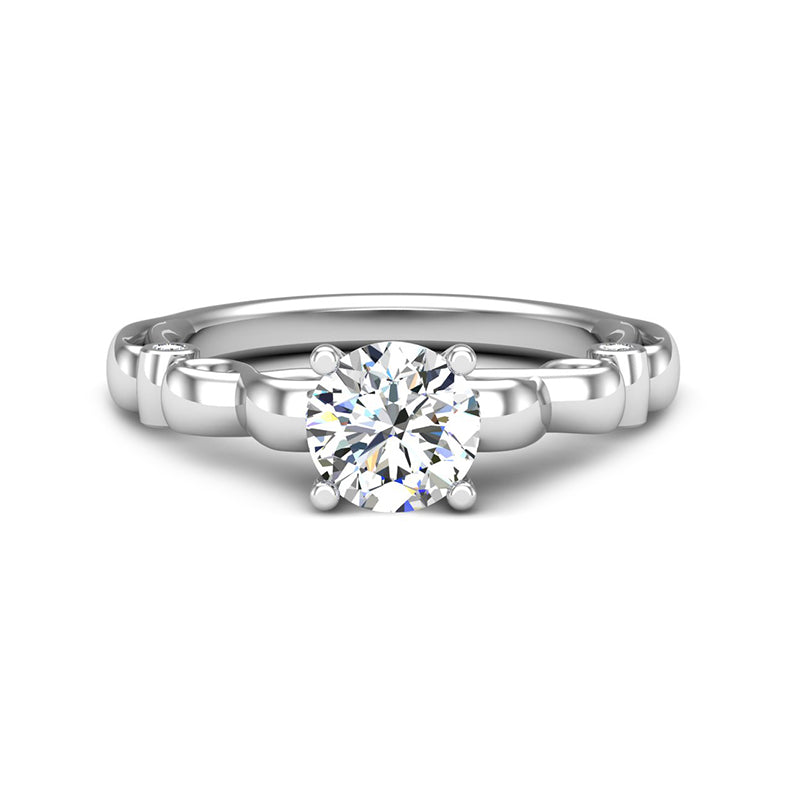 Infinity Solitaire Moissanite Engagement Ring