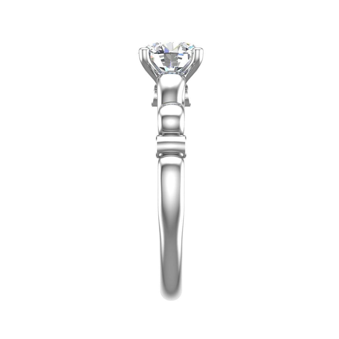 Infinity Solitaire Moissanite Engagement Ring