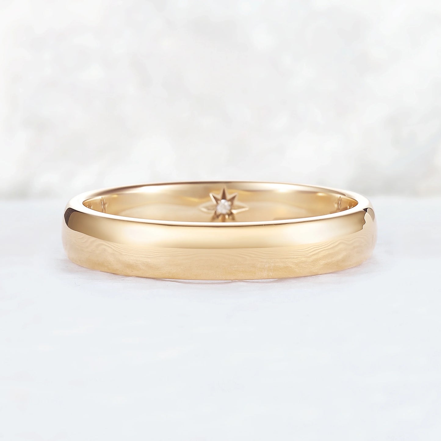Inner Birthstone Rose Gold Promise Ring – Personalized with Your Stone