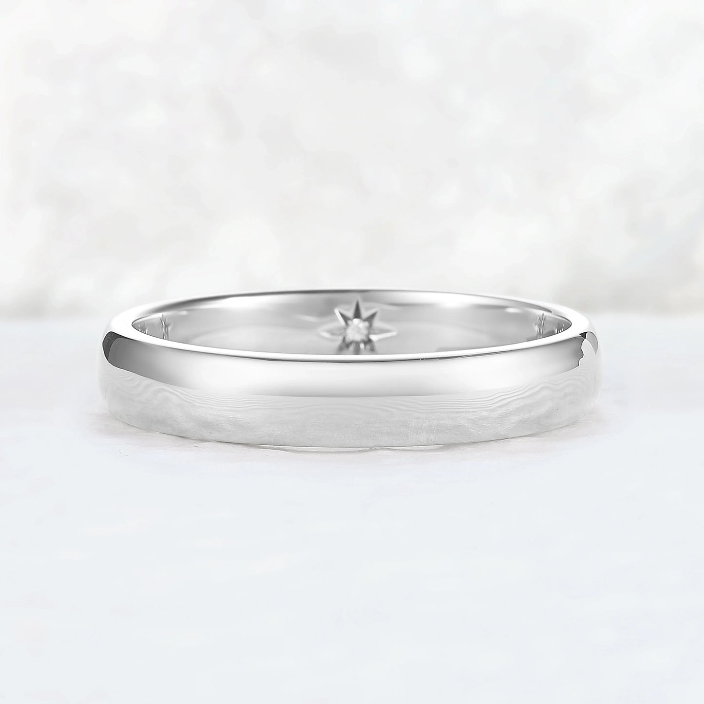 Inner Birthstone Rose Gold Promise Ring – Personalized with Your Stone