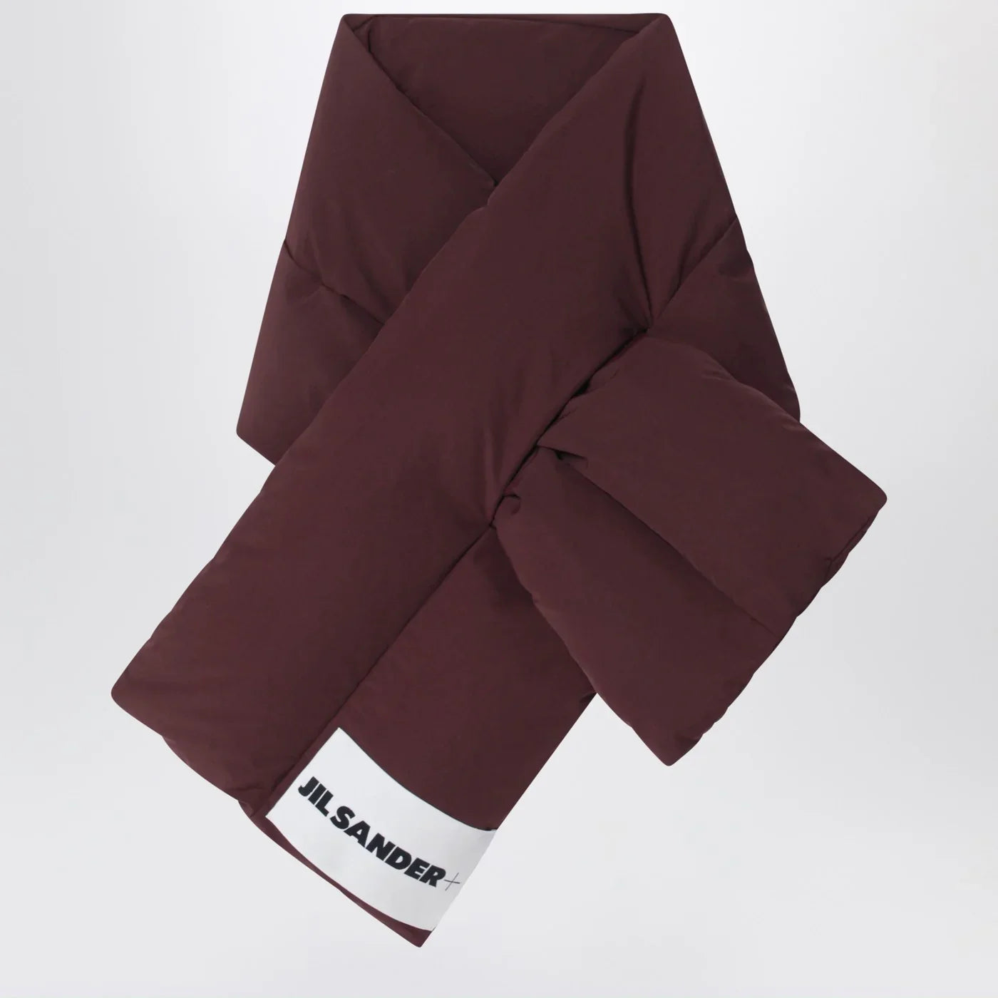 Jil Sander - Plum padded scarf with logo