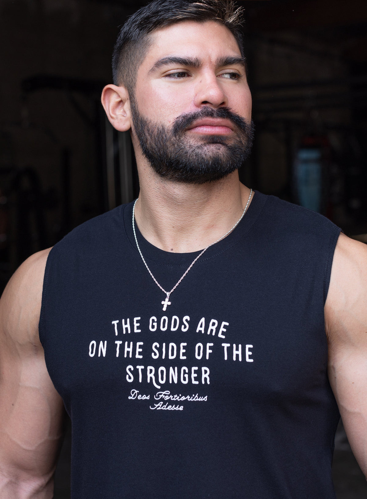 The Gods are on the Side of the Stronger Black Muscle Tank