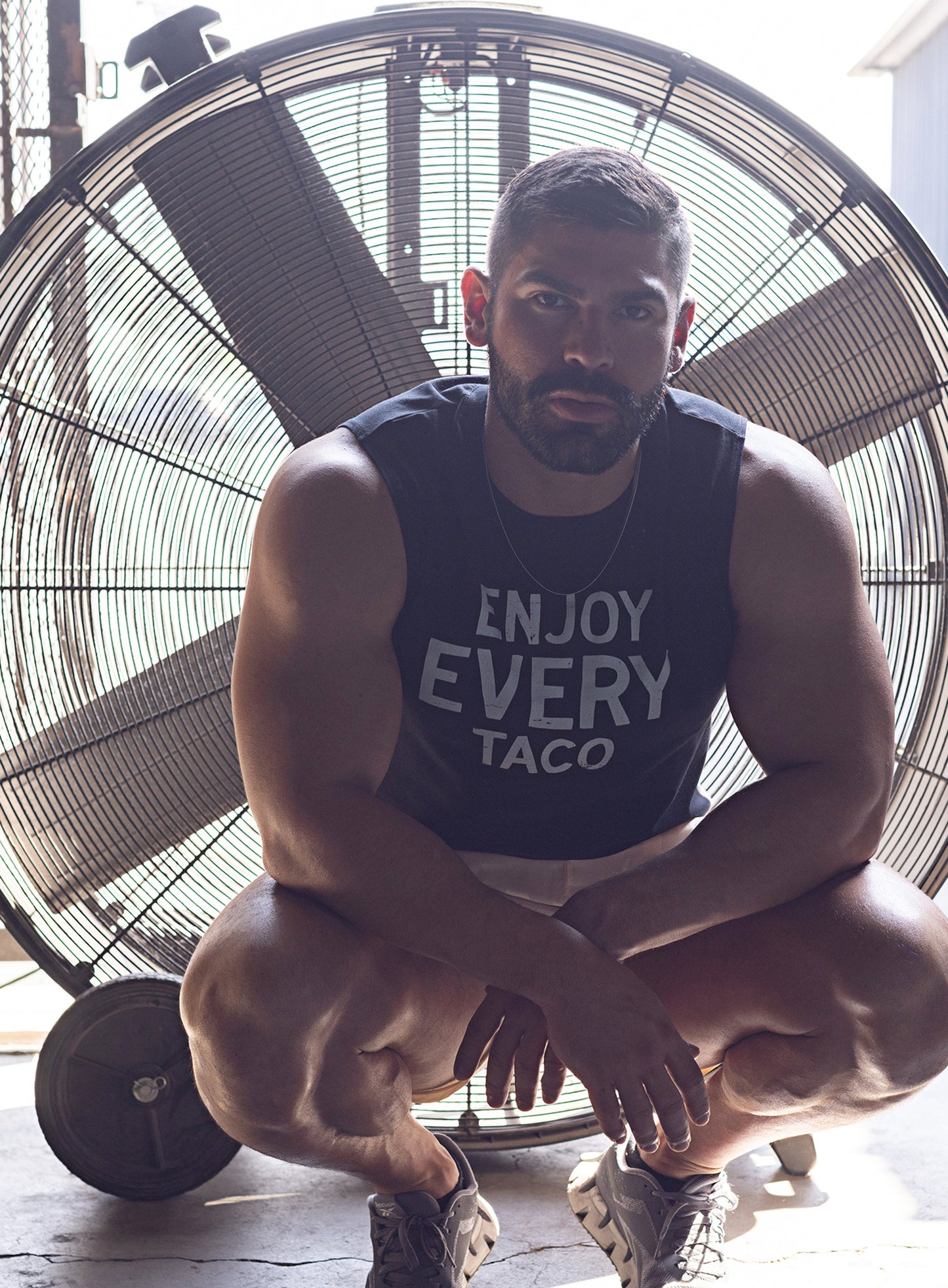 Enjoy Every Taco Black Muscle Tank Top (WAAS X NOT LOCAL)