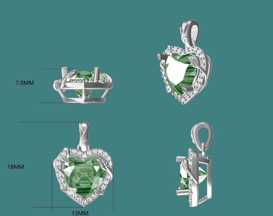Customer  9mm Heart Cut Alexandrite Necklace for Blazeeee | JH