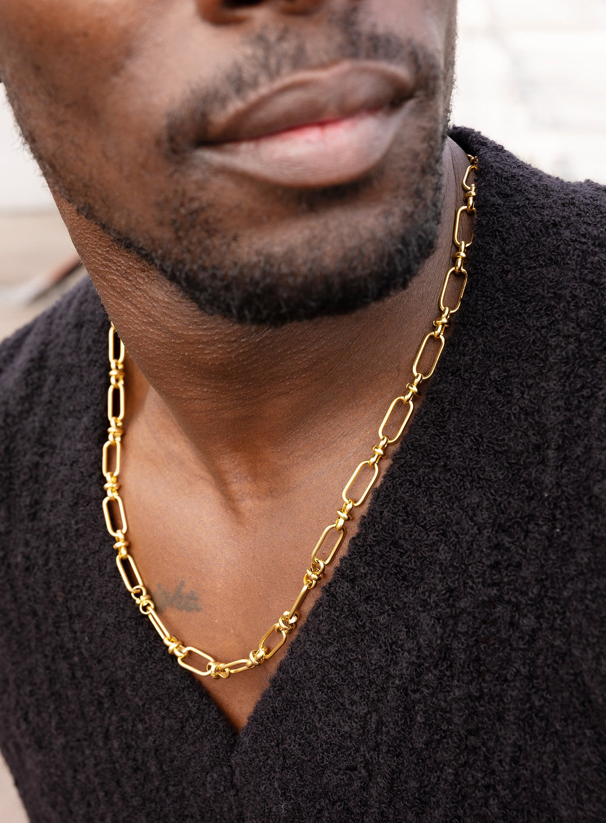 Stainless Steel Gold Plated 8mm Oval Cable Chain