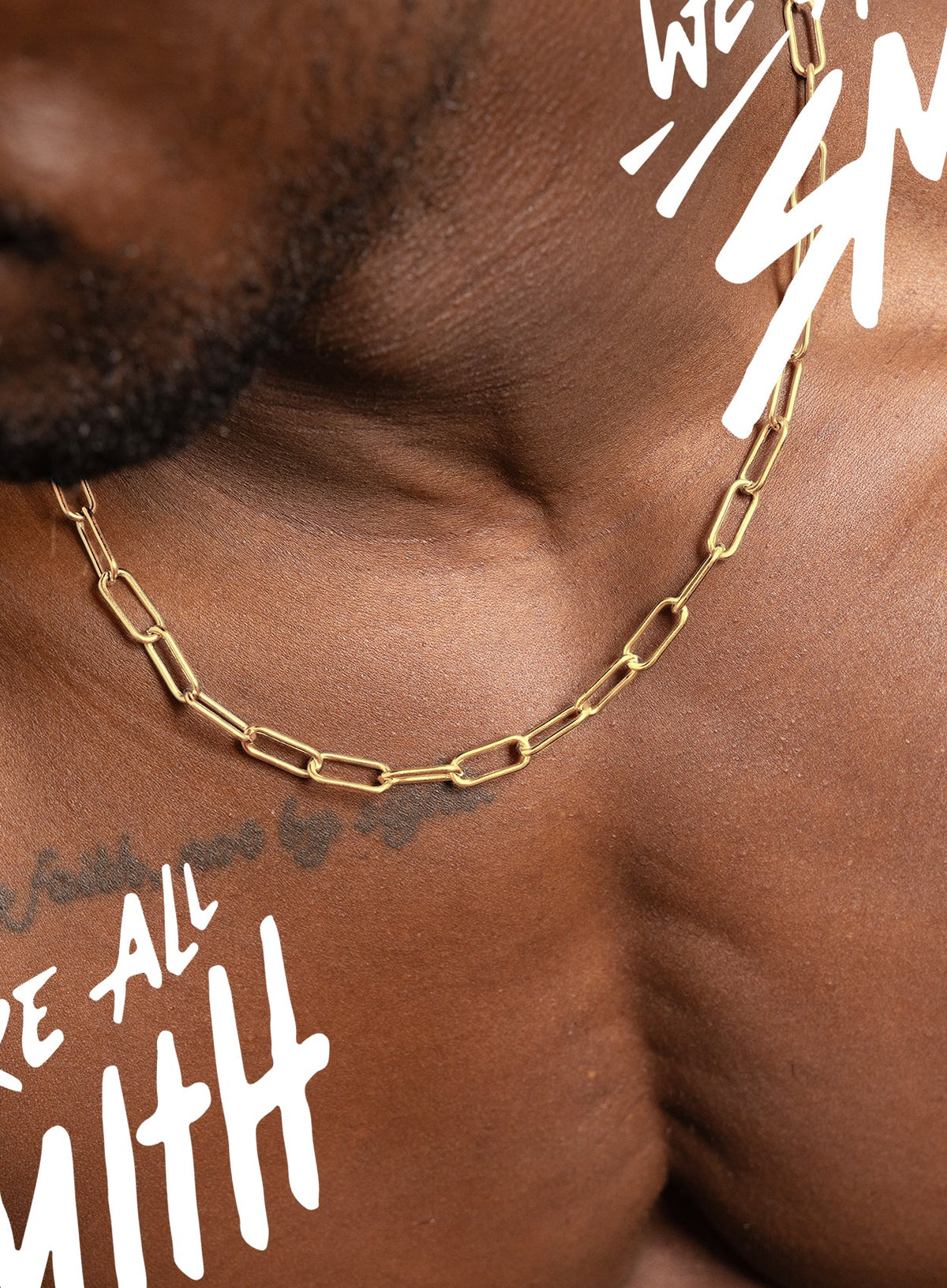Stainless Steel Gold Plated 8mm Clip Chain Necklace