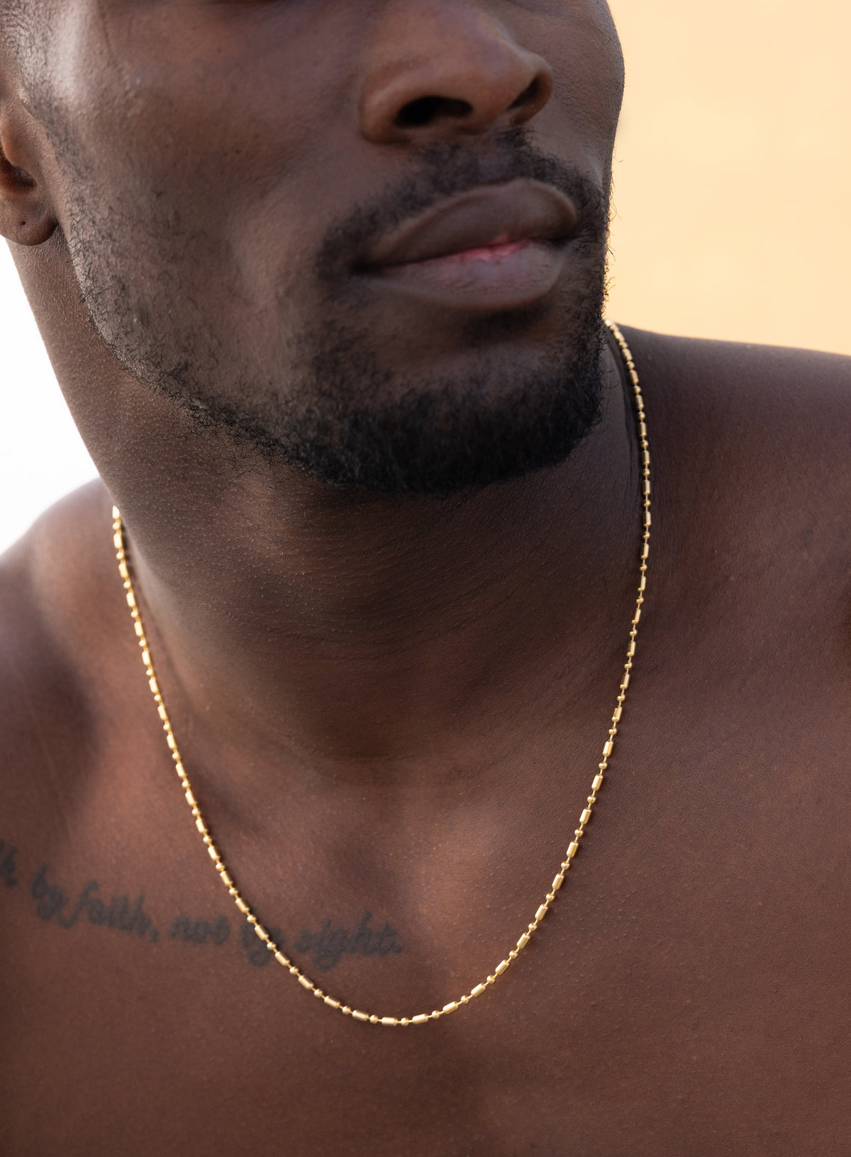 Stainless Steel Gold Plated 2.5mm Minimalist Long and Short Links Chain